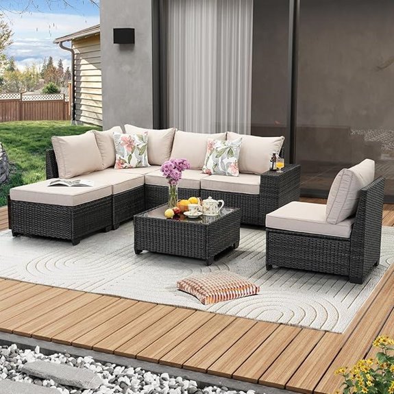 7-Piece All-Weather Patio Furniture Set with Cushions