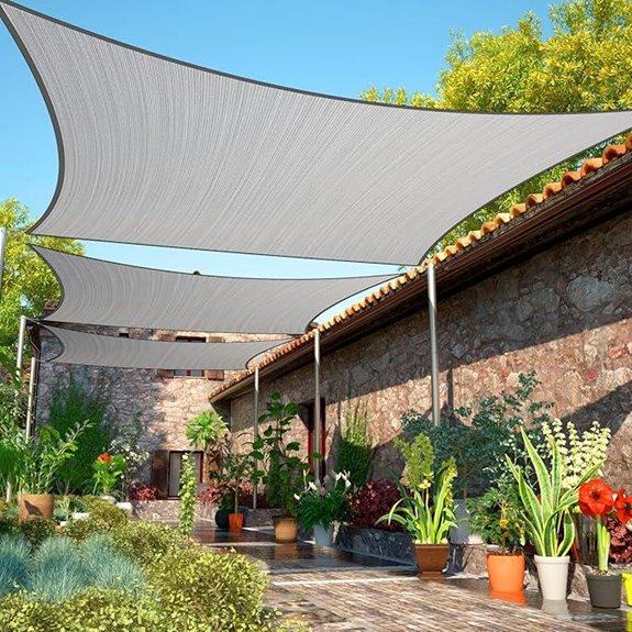 ShadeMart 12'x20' Grey Sun Shade Sail Canopy