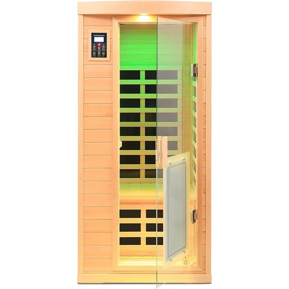 Infrared Sauna for 1 Person with Dual Controls
