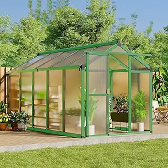 6x10 FT Greenhouse with Vent and Lockable Door