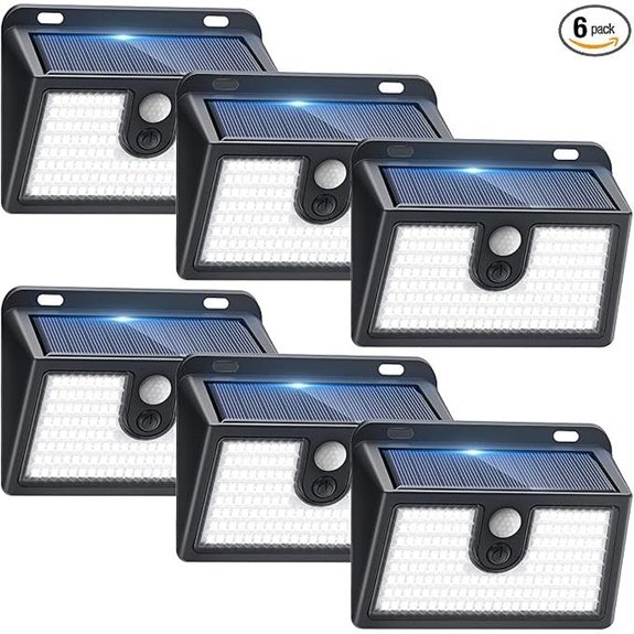 6 Pack Solar Motion Sensor Outdoor Lights