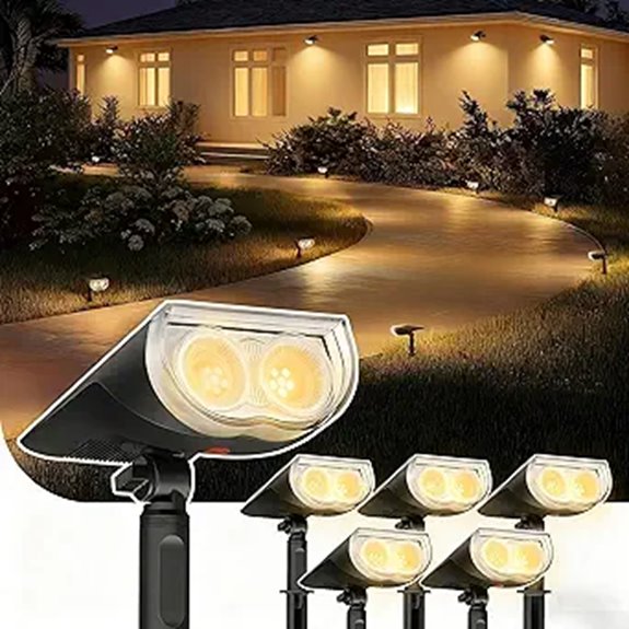 Linkind Solar Spot Lights 6 Pack Waterproof Garden Lighting