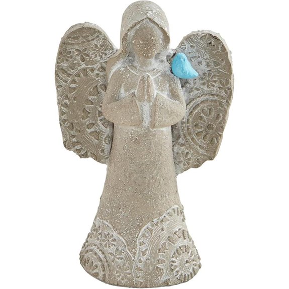 Mud Pie Small Concrete Garden Angel; 8 X 5 1/4