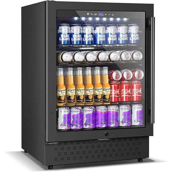 24-Inch Beverage Refrigerator with Glass Door