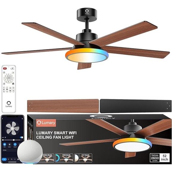 Lumary 52 Smart Ceiling Fan with RGBAI Lights