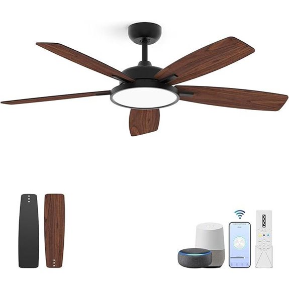 Roomratv 52 Smart Ceiling Fan with Light