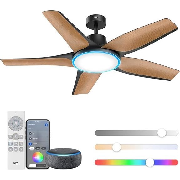 Dreo Smart Ceiling Fan with Lights and RGB Ambient