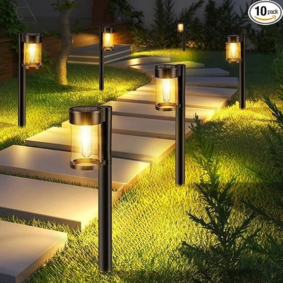 Mancra Solar Pathway Lights 10-Pack Waterproof Garden Lights