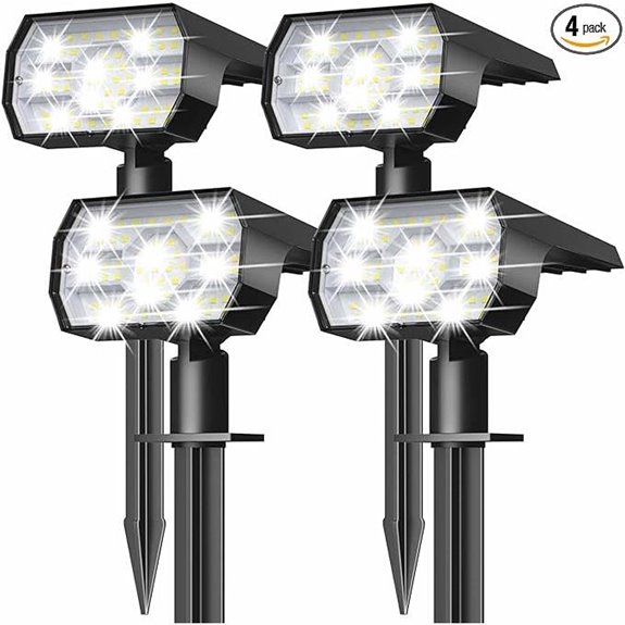 NYMPHY Solar LED Garden Lights 4-Pack