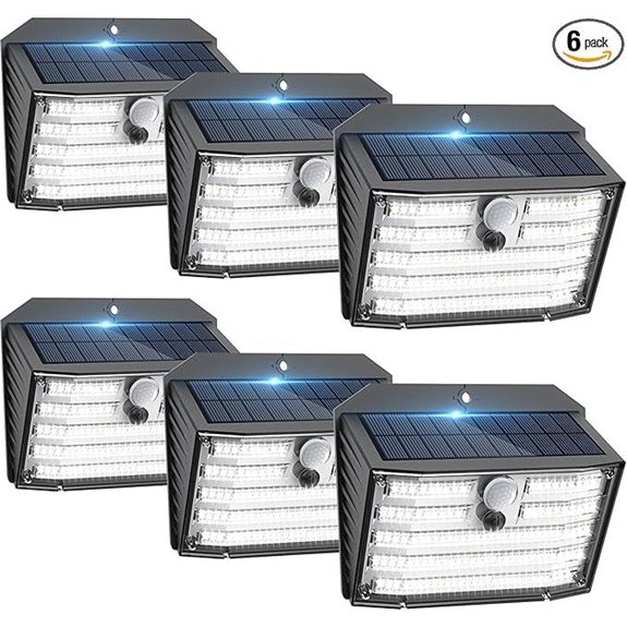 6 Pack Solar Motion Fence & Wall Lights