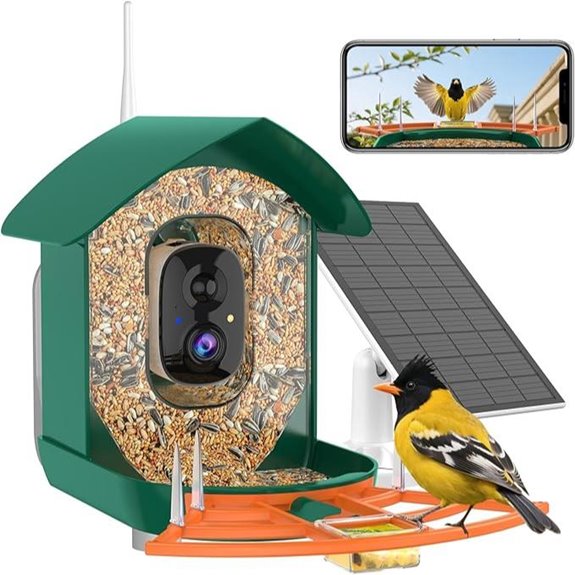 WiFi Solar Bird Feeder with Camera and Night Vision