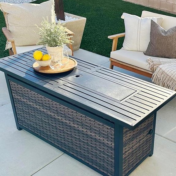 Sophia & William 56 Outdoor Gas Fire Pit Table