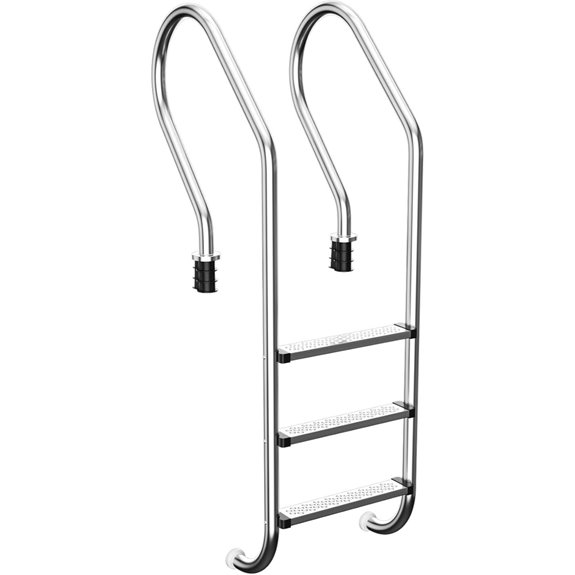 Stainless Steel 3-Step Pool Ladder for In-Ground Pools