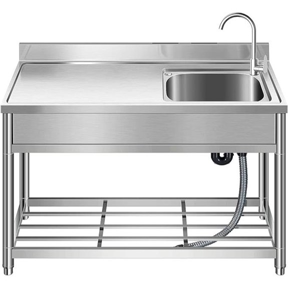 Stainless Steel Single Bowl Sink Set with Faucet