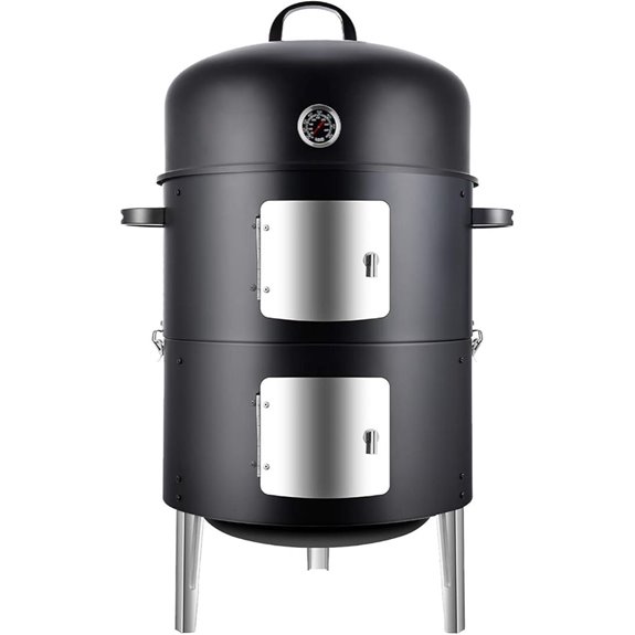Realcook 17-Inch Steel Charcoal Smoker