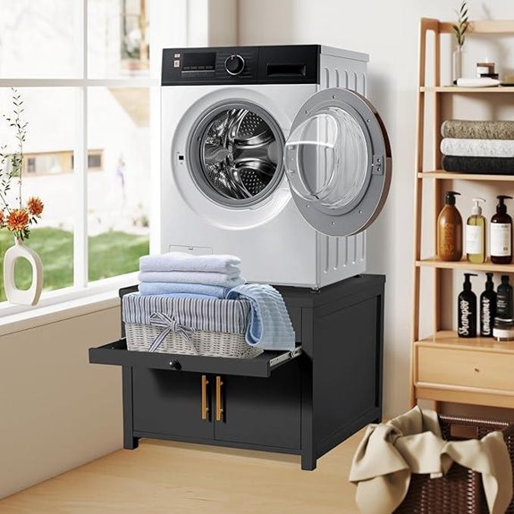 sturdy laundry pedestal storage