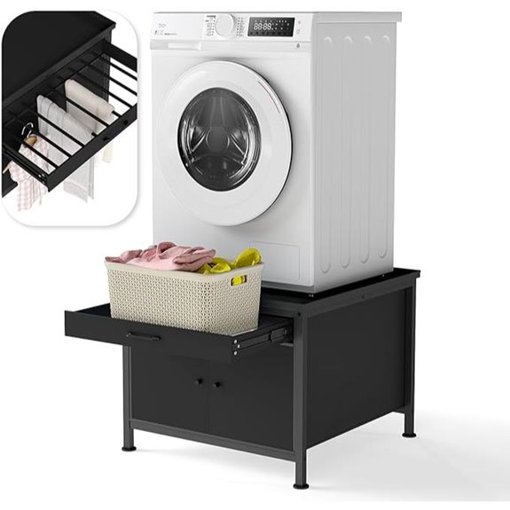 sturdy laundry pedestal with storage