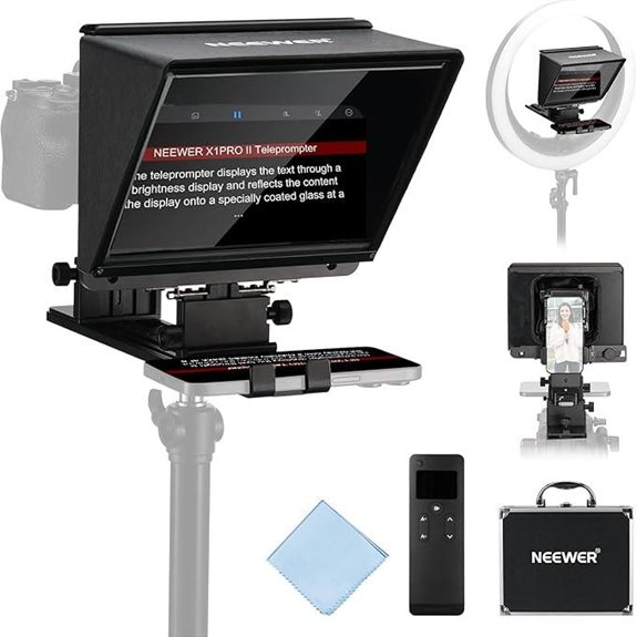 NEEWER X1 Pro II Teleprompter with Remote and Clamp