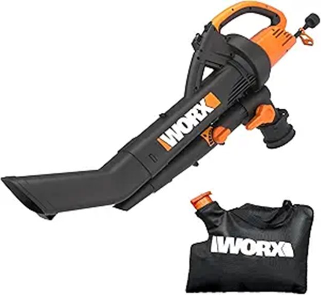 WORX WG505 3-in-1 Leaf Blower Vacuum Mulcher