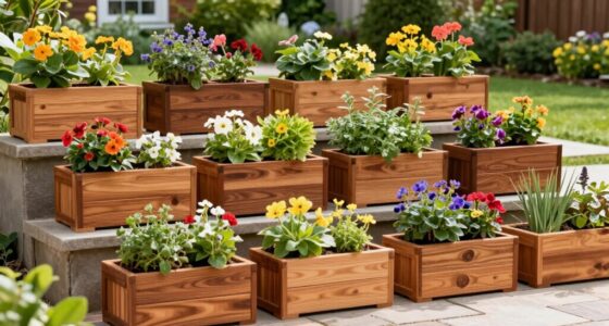 top cedar garden planters