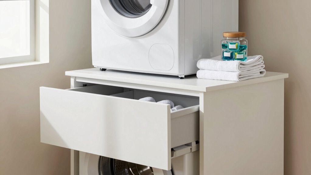 top laundry pedestal storage