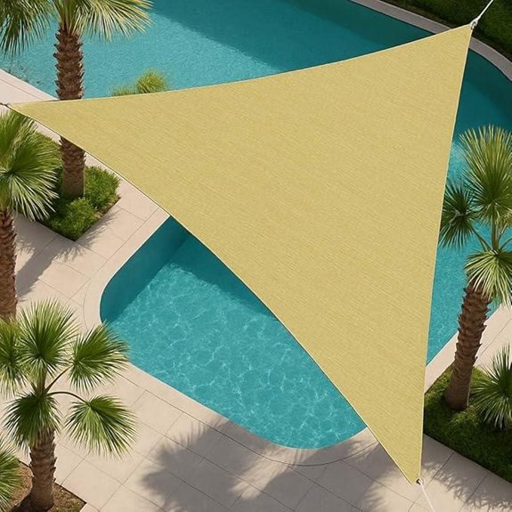Triangle Sun Shade Sail 10x10x10FT UV Block Canopy