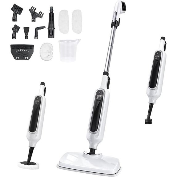 12-in-1 Steam Mop & Handheld Cleaner with LED Display