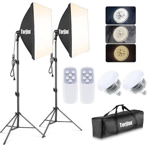 Torjim Softbox Lighting Kit with 2 Soft Boxes