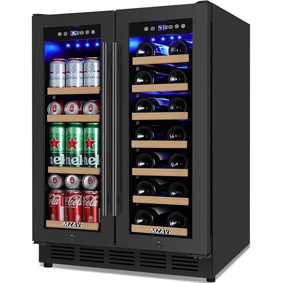 Dual Zone Wine & Beverage Refrigerator 24 Black
