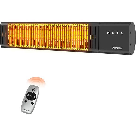 Powerscale 1500W Waterproof Patio Wall Heater with Remote