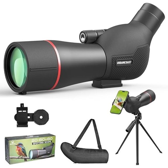Waterproof 20-60x60 Spotting Scope with Phone Adapter