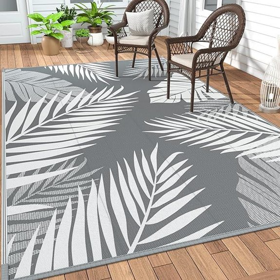GENIMO Waterproof Outdoor Rug 5' x 8' for Patios