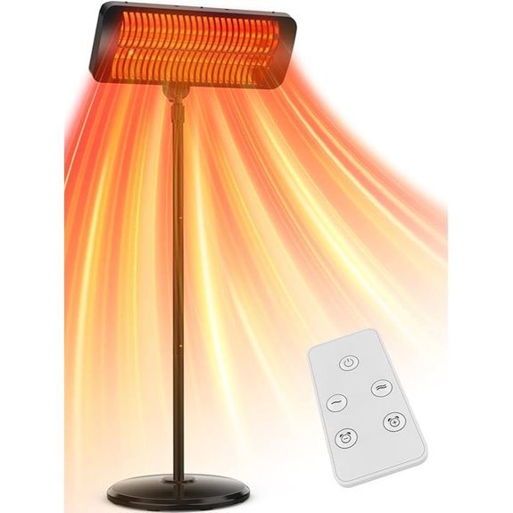 Outdoor Patio Heater with Timer Remote Waterproof