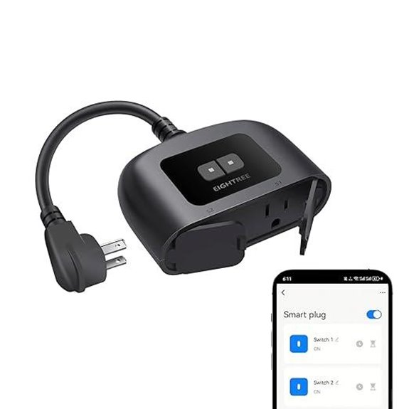 EIGHTREE Waterproof Smart Plug with 2 Outlets