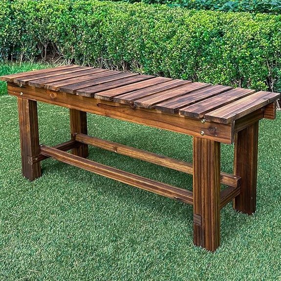 Outdoor Garden Bench for 2 People Weatherproof and Rust-Resistant