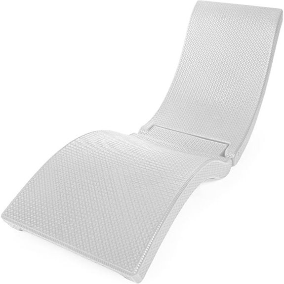 Robelle Premium Poolside Patio Chaise Lounge Chair White