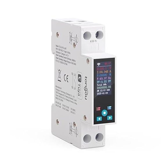 Smart WiFi Switch 1P+N App Control Power Monitoring