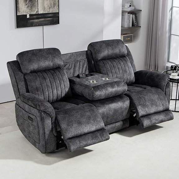 Zero Gravity Reclining Sofa with Wireless Charging