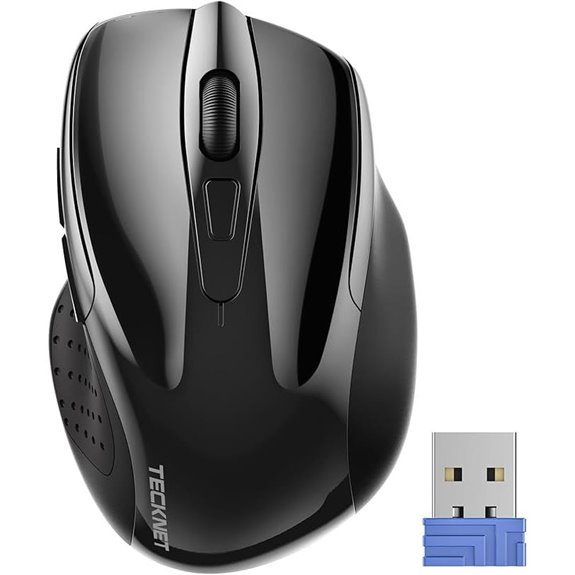 TECKNET Wireless Ergonomic Optical Mouse for Small Hands