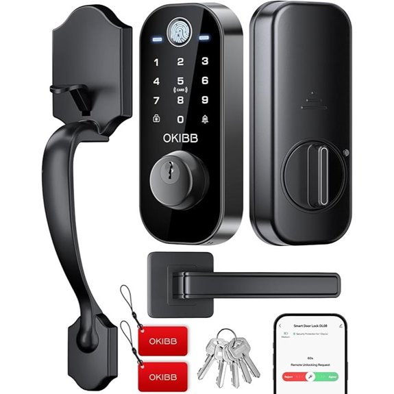Smart WiFi Front Door Lock Set with Keyless Entry