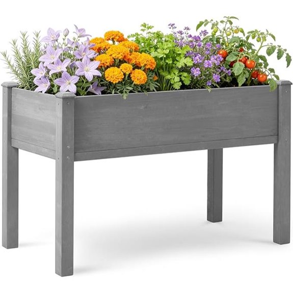 SoliWood Raised Garden Bed with Legs 48x24x30