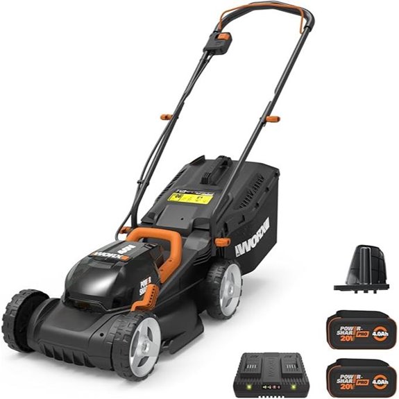 WORX 40V 14 Cordless Lawn Mower with 2 Batteries