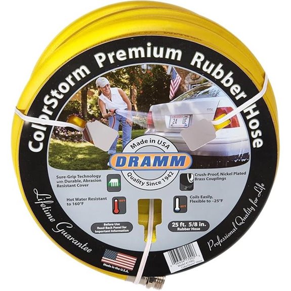 ColorStorm Rubber Garden Hose Kink-Free 100ft Yellow