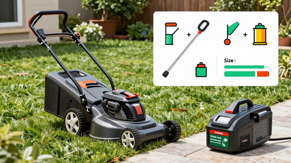 choose batteries based on yard size