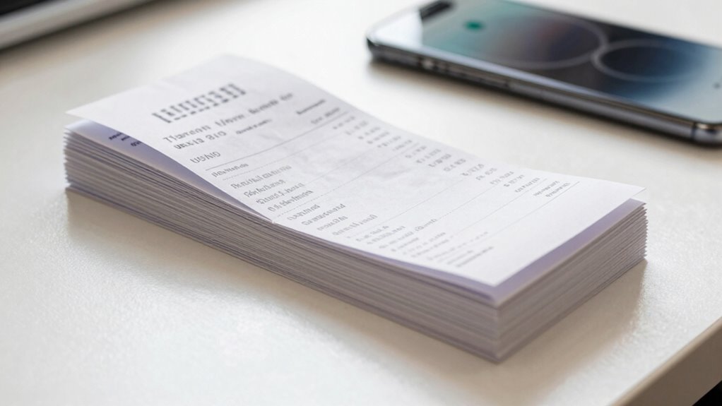 clear organized receipt scanning