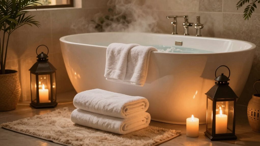 create a relaxing ambiance with layered lighting