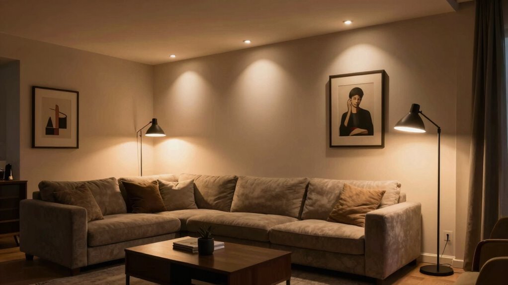 layered home lighting design