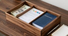 organized bill and manual storage