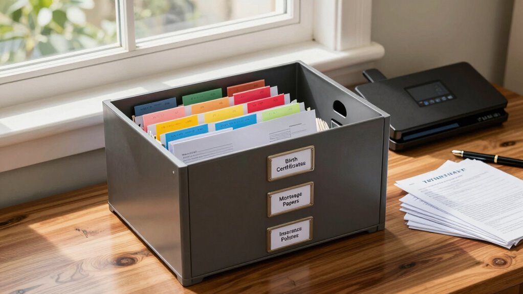 prioritize and organize essential documents