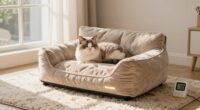 safe heated pet bed placement